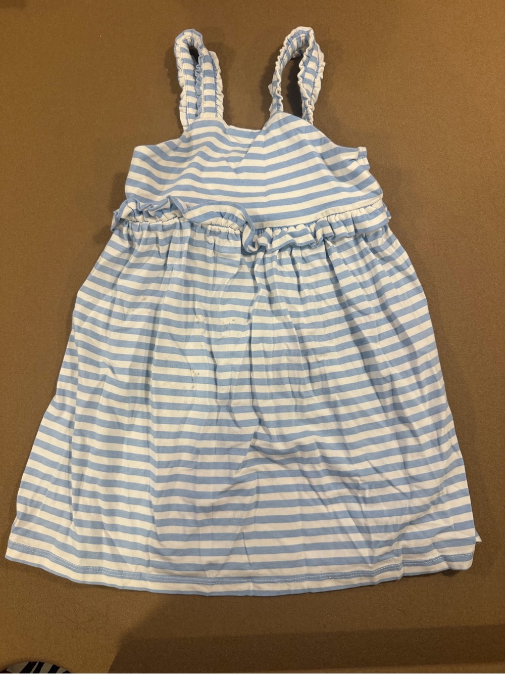 Rachel Zoe Girls' Light Blue & White Striped Sundress